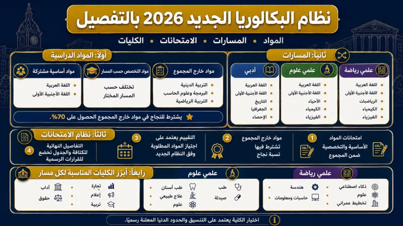 نظام البكالوريا الجديد 2026 بالتفصيل